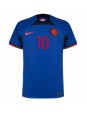 Nederländerna Memphis Depay #10 Replika Borta Kläder VM 2022 Kortärmad